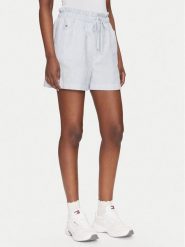 Tommy Jeans Szorty materiałowe DW0DW20360 Niebieski Regular Fit. Niebieskie szorty damskie Tommy Jeans, bez wzorów, z bawełny. W wyprzedaży za 219.99 zł.
