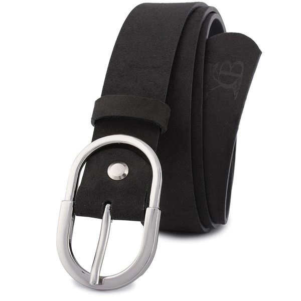 Pasek skórzany BELTIMORE r.100-115 cm D97 czarny. Czarne paski damskie bez wzorów. Za 41.90 zł.