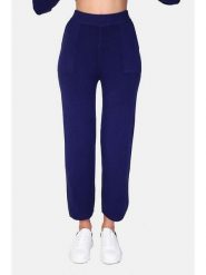 William de Faye Spodnie w kolorze granatowym rozmiar: 42. Niebieskie spodnie materiałowe damskie William de Faye, bez wzorów, z materiału. Za 149.66 zł.