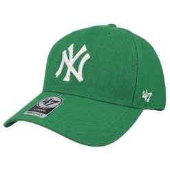 Czapka z daszkiem dla dorosłych New York Yankees MVP Cap. Zielone czapki z daszkiem damskie 47 Brand, na lato, bez wzorów, z materiału. Za 99.99 zł.
