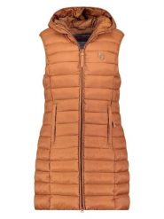 ANAPURNA Kamizelka pikowana "Vakitalana Long" w kolorze karmelowym rozmiar: XL. Brązowe kamizelki damskie ANAPURNA, xl, bez wzorów, bez kaptura. Za 165.99 zł.