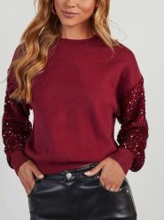 Milan Kiss Sweter w kolorze czerwonym rozmiar: M. Czerwone swetry klasyczne damskie Milan Kiss, m, bez kołnierzyka. Za 160.96 zł.