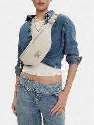 Guess Jeans Torebka CWBEO-GUESS-B-017-09 Écru. Białe torebki klasyczne damskie Guess Jeans, z jeansu, bez dodatków. Za 99.99 zł.