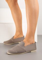 Ciemnobeżowe Mokasyny z Elastyczną Cholewką Zdobione Perforacją Itelliria. Brązowe mokasyny damskie Born2be, na lato, bez obcasa. Za 39.99 zł.