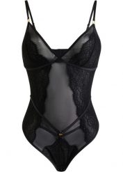 Body ze stringami, bez fiszbinów. Czarne body i gorsety bonprix, bez wzorów. Za 119.99 zł.