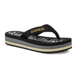 Klapki damskie Napapijri Stick. Czarne klapki damskie Napapijri, bez wzorów, bez obcasa, bez zapięcia. Za 119.99 zł.