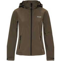 Damska kurtka Nordberg Soft Shell. Brązowe kurtki damskie NORDBERG, xl, bez wzorów, z materiału, bez kaptura. Za 454.99 zł.