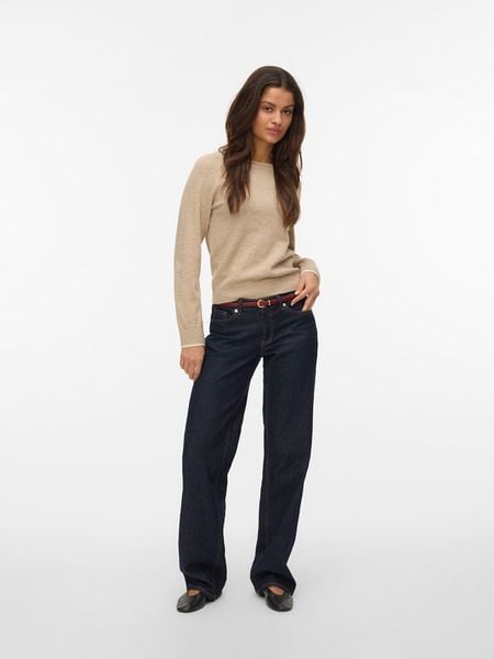 Vero Moda Sweter w kolorze beżowym rozmiar: XL. Brązowe swetry klasyczne damskie Vero Moda, s, z materiału, bez kołnierzyka. Za 104.95 zł.