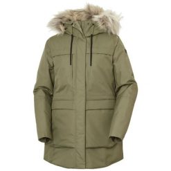 Parka dla kobiet Helly Hansen Coastal. Zielone parki damskie Helly Hansen, na zimę, bez kaptura. W wyprzedaży za 913.25 zł.