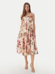 Guess Sukienka koktajlowa W6GKAF W2558 Różowy Regular Fit. Czerwone sukienki damskie Guess, z aplikacjami, ze lnu, wizytowe, bez ramiączek. Za 799.99 zł.