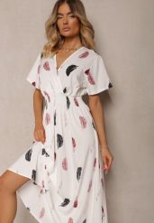 Biała Sukienka Namsilone. Białe sukienki damskie Renee, bez wzorów, eleganckie, bez ramiączek. W wyprzedaży za 35.99 zł.