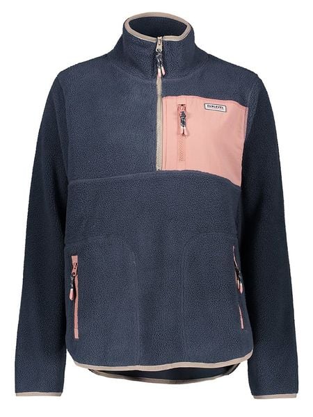 Sublevel Bluza polarowa w kolorze granatowo-jasnoróżowym rozmiar: S. Niebieskie bluzy damskie Sublevel, s, bez wzorów, z polaru, bez kaptura. Za 101.23 zł.