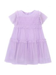 Mayoral Sukienka elegancka 3917 Fioletowy Regular Fit. Fioletowe sukienki dziewczęce Mayoral, bez wzorów, z syntetyku, bez ramiączek. Za 189.99 zł.