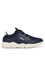 BOSS Sneakersy J52805 S Granatowy. Niebieskie buty sportowe chłopięce Boss, z materiału, bez zapięcia. Za 759.99 zł.