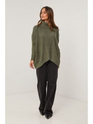 Soft Cashmere Golf w kolorze khaki rozmiar: 38/40. Brązowe golfy damskie Soft Cashmere, bez wzorów, z kaszmiru, bez ramiączek. Za 177.95 zł.