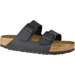 Klapki Birkenstock Arizona Bf Sfb 551251 czarne. Czarne klapki damskie bez wzorów, z materiału, bez obcasa, na platformie, bez zapięcia. Za 516.17 zł.
