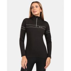 Damska koszulka podstawowa z długim rękawem Kilpi LEEMA-W. Czarne koszulki damskie Kilpi, bez wzorów, bez kołnierzyka, bez ramiączek. Za 318.77 zł.