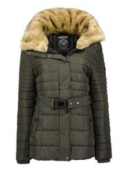 Canadian Peak Kurtka zimowa "Belle" w kolorze khaki rozmiar: M. Brązowe kurtki damskie Canadian Peak, na zimę, m, bez wzorów, z puchu, bez kaptura. Za 262.91 zł.