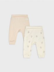 Spodnie dresowe 2 pack - kremowy. Białe spodnie sportowe damskie Sinsay, m, bez wzorów, z dresówki. Za 19.99 zł.