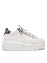 KARL LAGERFELD Sneakersy Ankapri KL63527 Biały. Białe obuwie sportowe damskie KARL LAGERFELD, ze skóry, bez zapięcia. Za 609.99 zł.