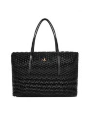Calvin Klein Torebka LV04F3292G Czarny. Czarne shopper bag Calvin Klein, bez wzorów, ze skóry, bez dodatków. Za 519.99 zł.