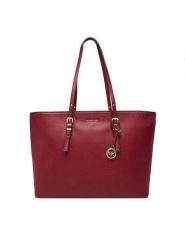MICHAEL Michael Kors Torebka Quinn 30T5GQNT9L Bordowy. Czerwone shopper bag MICHAEL Michael Kors, bez wzorów, ze skóry, bez dodatków. Za 899.99 zł.