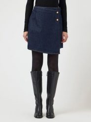 YAS Spódnica dżinsowa "Lisana" w kolorze granatowym rozmiar: 34. Niebieskie spódnice damskie YAS, bez wzorów, z bawełny, mini. Za 114.71 zł.