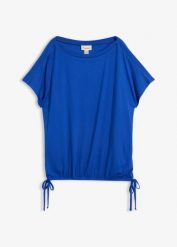 T-shirt z lejącej wiskozy. Brązowe t-shirty damskie bonprix, bez wzorów, z wiskozy, bez kołnierzyka. Za 72.99 zł.