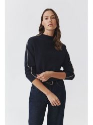 TATUUM Sweter w kolorze granatowym rozmiar: XXL. Niebieskie swetry klasyczne damskie TATUUM, xxl, bez kołnierzyka. Za 112.45 zł.