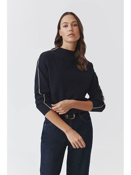 TATUUM Sweter w kolorze granatowym rozmiar: XXL. Niebieskie swetry klasyczne damskie TATUUM, xxl, bez kołnierzyka. Za 112.45 zł.