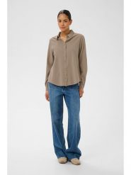 Kaffe Koszula w kolorze szarobrązowym rozmiar: 42. Brązowe koszule damskie Kaffe, bez wzorów, z bawełny, bez kołnierzyka, bez ramiączek. Za 104.99 zł.