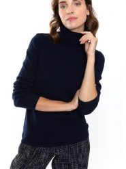 Perfect Cashmere Kaszmirowy golf "Willow" w kolorze granatowym rozmiar: S. Niebieskie golfy damskie Perfect Cashmere, s, bez wzorów, z kaszmiru, bez ramiączek. Za 518.42 zł.