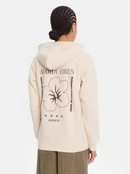 Roxy Bluza ERJFT05021 Beżowy Regular Fit. Brązowe bluzy damskie Roxy, l, bez wzorów, z bawełny, bez kaptura. Za 229.99 zł.