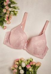 Różowy Biustonosz Full Cup z Koronką i Regulowanymi Ramiączkami Gicca. Czerwone biustonosze Born2be, bez wzorów, z koronki. Za 29.99 zł.