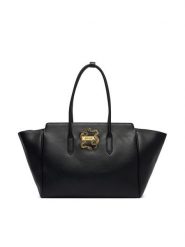 Just Cavalli Torebka Iconic Snakes 81RA4BA2 ZSA89 Czarny. Czarne shopper bag Just Cavalli, bez wzorów, ze skóry, bez dodatków. Za 939.99 zł.