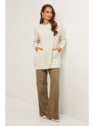 Soft Cashmere Sweter w kolorze beżowym rozmiar: 38/40. Brązowe swetry klasyczne damskie Soft Cashmere, z kaszmiru, bez kołnierzyka. Za 152.99 zł.
