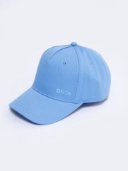 Czapka unisex z daszkiem z delikatnym logo BIG STAR niebieska Facil 401. Niebieskie czapki z daszkiem damskie Big Star, bez wzorów, z bawełny. W wyprzedaży za 99.99 zł.