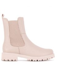 Remonte Botki D8694-60 Beżowy. Brązowe botki damskie Remonte, ze skóry, bez obcasa, na płaskiej podeszwie, bez zapięcia. Za 314.99 zł.