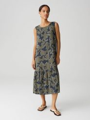 OPUS Sukienka w kolorze oliwkowo-granatowym rozmiar: 34. Brązowe sukienki damskie Opus, bez wzorów, z bawełny, bez ramiączek. Za 105.14 zł.