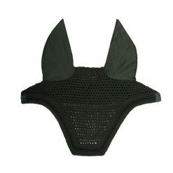 Czapka przeciw muchom dla konia z cichego weluru, mini perełki Kentucky Horsewea. Zielone czapki damskie KENTUCKY HORSEWEAR, bez wzorów, z weluru. Za 320.00 zł.