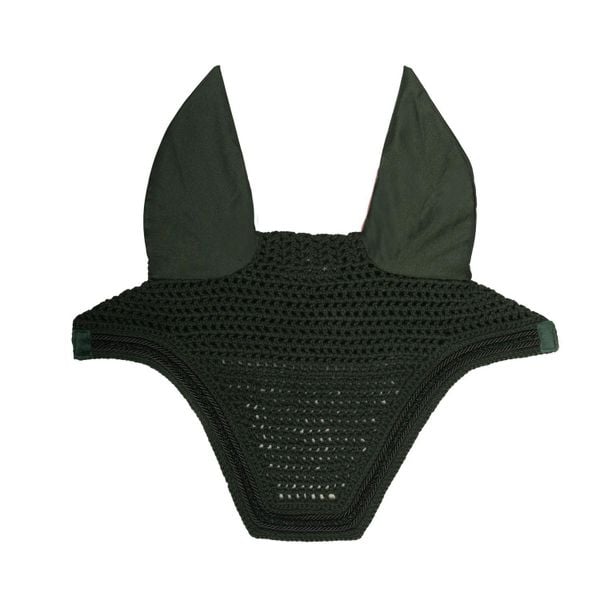 Czapka przeciw muchom dla konia z cichego weluru, mini perełki Kentucky Horsewea. Zielone czapki damskie KENTUCKY HORSEWEAR, bez wzorów, z weluru. Za 320.00 zł.