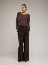 Tantra Spodnie w kolorze brązowym rozmiar: S. Brązowe spodnie materiałowe damskie Tantra, bez wzorów, z materiału. Za 213.18 zł.