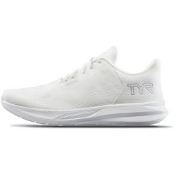 Buty biegowe dla dorosłych TYR Techniknit RNR-1 Lifestyle. Białe obuwie sportowe damskie TYR, bez zapięcia, do biegania. Za 631.40 zł.