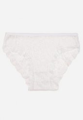 Białe Bawełniane Majtki Figi Ozdobione Koronką Vleova. Białe figi Renee, bez wzorów, z bawełny. Za 3.99 zł.