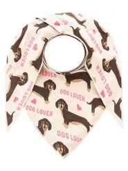 Zwillingsherz Chusta trójkątna "Dog Lover" w kolorze kremowym - 200 x 130 rozmiar: onesize. Brązowe chusty damskie Zwillingsherz, bez wzorów, z bawełny. Za 126.99 zł.