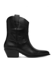 GINO ROSSI Botki C-26117-03 Czarny. Czarne botki damskie Gino Rossi, bez obcasa, na słupku, bez zapięcia. Za 379.99 zł.