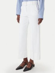 Marella Spodnie materiałowe Nicchia 2613131074 Biały Regular Fit. Białe spodnie materiałowe damskie Marella, bez wzorów, z bawełny. Za 859.99 zł.