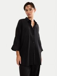 Triumph Koszulka piżamowa Summer Wear 10227228 Czarny Regular Fit. Czarne koszule nocne i halki Triumph, bez wzorów, ze lnu, bez ramiączek. Za 179.99 zł.