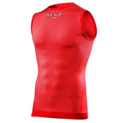 Podkoszulek rowerowy SMX. Czerwone koszulki sportowe damskie SIXS, xl, bez wzorów, ze skóry, bez ramiączek, rowerowe. Za 214.00 zł.