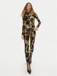 Versace Jeans Couture Kombinezon 77HAN006 Czarny Slim Fit. Czarne sukienki damskie Versace Jeans Couture, bez wzorów, z jeansu, bez ramiączek. Za 1,649.00 zł.